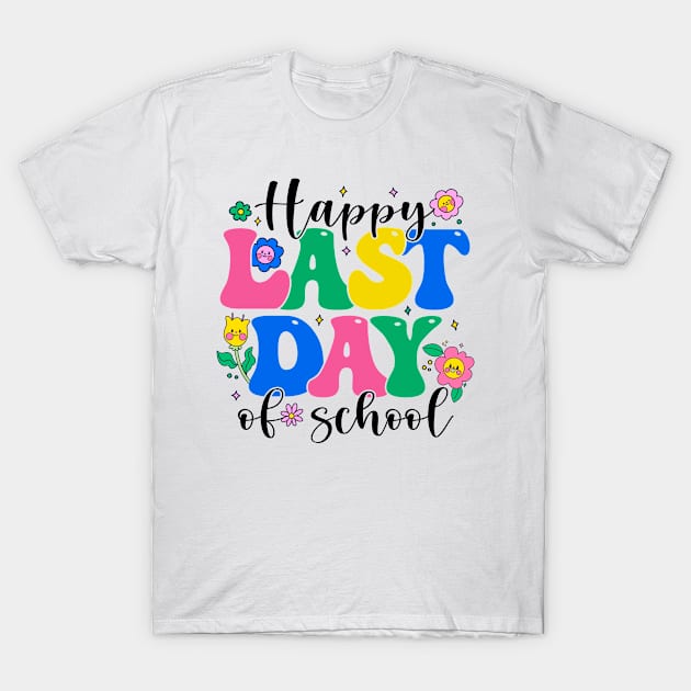 Happy Last Day Of School Graduation Groovy Teacher Student T-Shirt by besttee